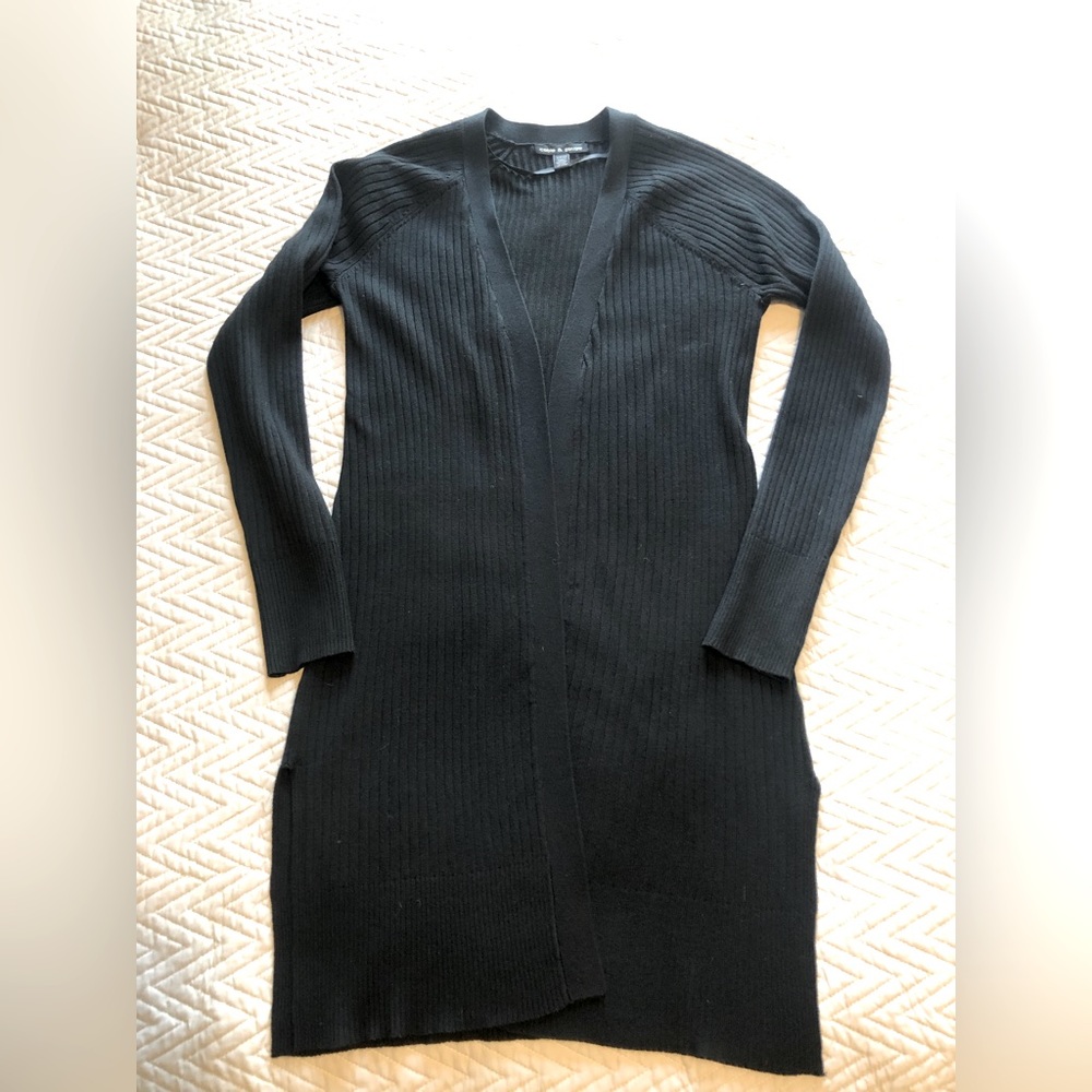 Cable & Gauge long black cardigan
